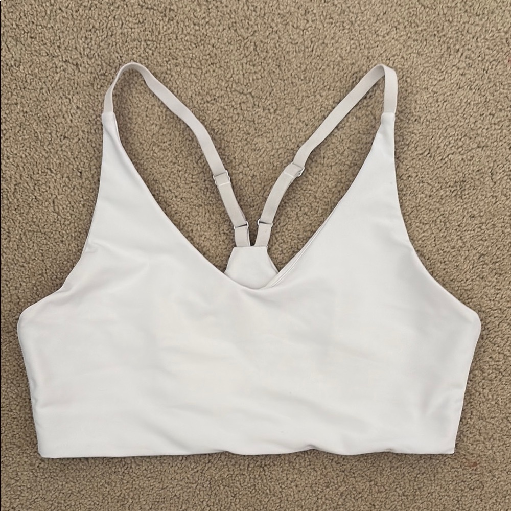 Women's White Sports Bra